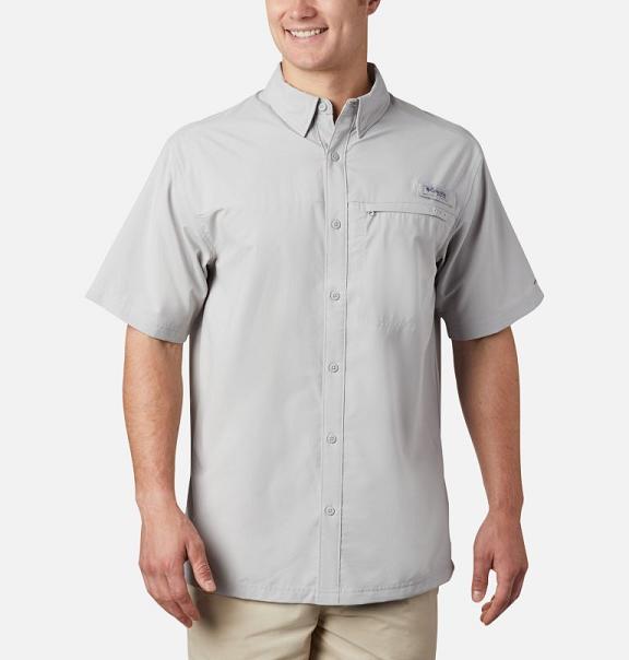 Columbia PFG Grander Marlin Shirts Grey For Men's NZ24506 New Zealand